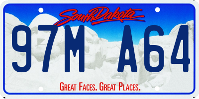 SD license plate 97MA64