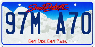SD license plate 97MA70