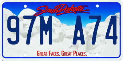 SD license plate 97MA74