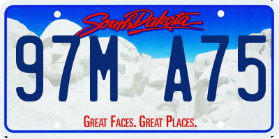 SD license plate 97MA75