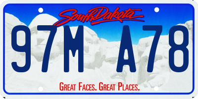 SD license plate 97MA78