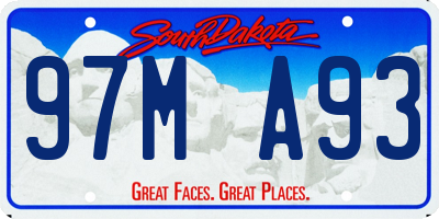 SD license plate 97MA93