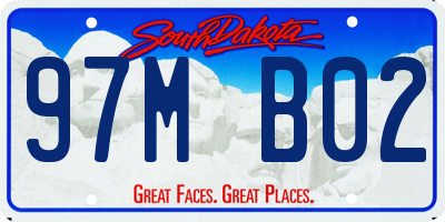 SD license plate 97MB02