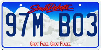 SD license plate 97MB03
