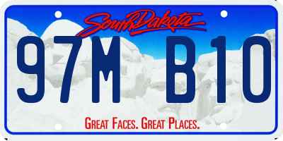 SD license plate 97MB10