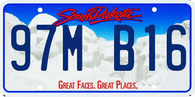 SD license plate 97MB16