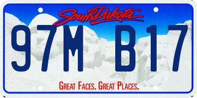 SD license plate 97MB17
