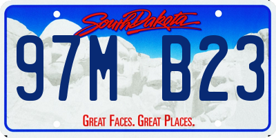SD license plate 97MB23