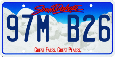 SD license plate 97MB26