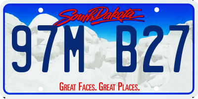 SD license plate 97MB27