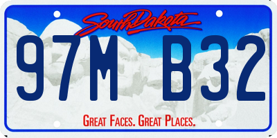 SD license plate 97MB32