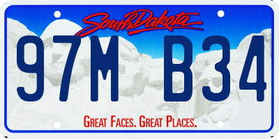 SD license plate 97MB34