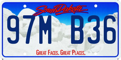 SD license plate 97MB36