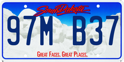 SD license plate 97MB37
