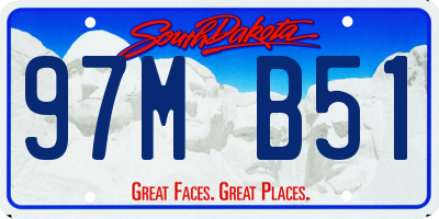SD license plate 97MB51
