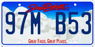 SD license plate 97MB53