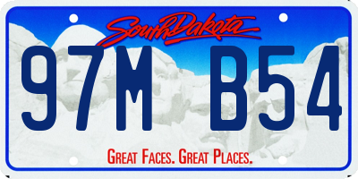 SD license plate 97MB54