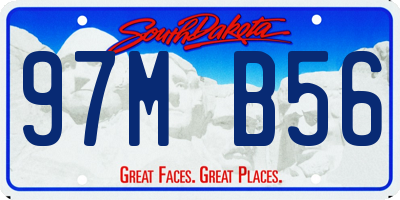 SD license plate 97MB56