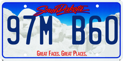 SD license plate 97MB60
