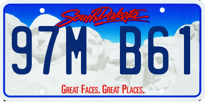 SD license plate 97MB61