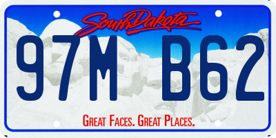 SD license plate 97MB62