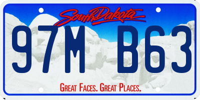SD license plate 97MB63