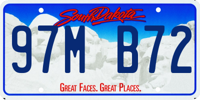 SD license plate 97MB72