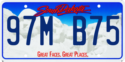 SD license plate 97MB75