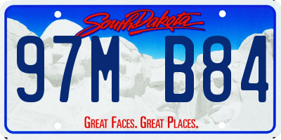 SD license plate 97MB84