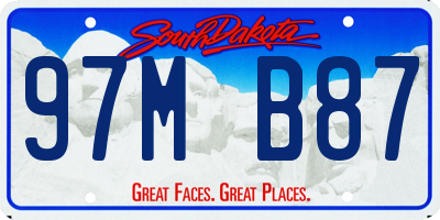 SD license plate 97MB87