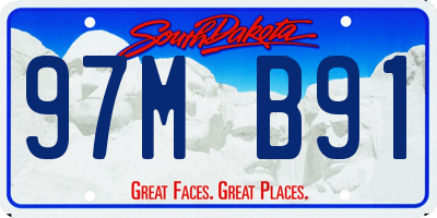 SD license plate 97MB91