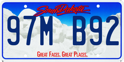SD license plate 97MB92