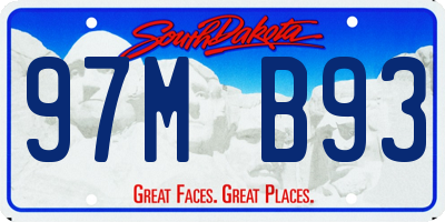 SD license plate 97MB93