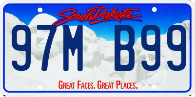 SD license plate 97MB99