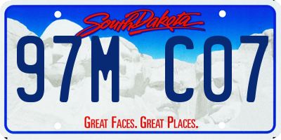 SD license plate 97MC07