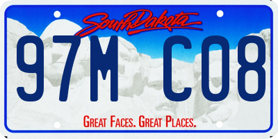 SD license plate 97MC08