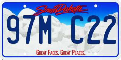 SD license plate 97MC22