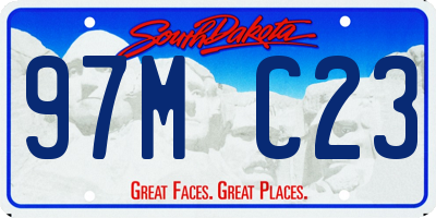 SD license plate 97MC23