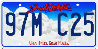 SD license plate 97MC25