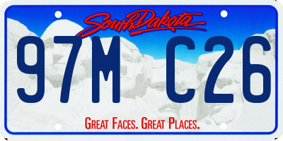 SD license plate 97MC26