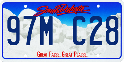 SD license plate 97MC28
