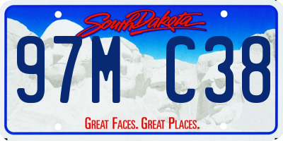 SD license plate 97MC38