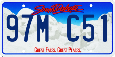 SD license plate 97MC51