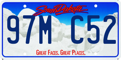 SD license plate 97MC52
