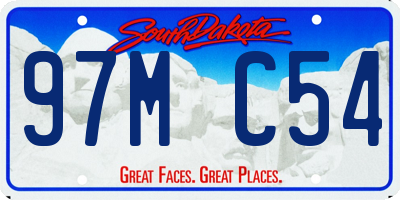 SD license plate 97MC54