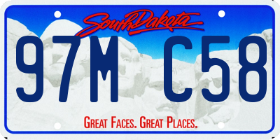 SD license plate 97MC58