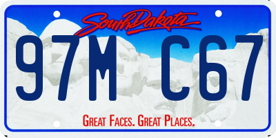 SD license plate 97MC67