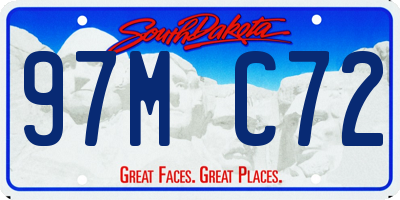 SD license plate 97MC72