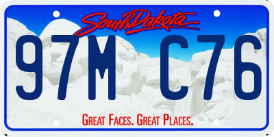 SD license plate 97MC76