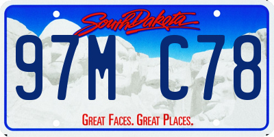 SD license plate 97MC78